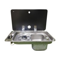 CAN FL1323, 1 Brenner mit Spüle & Glasdeckel