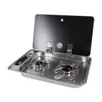 CAN FC1336, 2 Brenner mit Glasabdeckung, Einbau