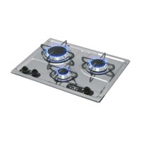 CAN PC1323-S, Einbau-Gaskochfeld 3-flammig aus Edelstahl
