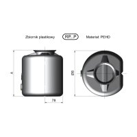CHAPEL Handpumpentank aus Kunststoff 6 L, RP6P