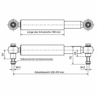 BÜNTE Universal Achs-Stoßdämpfer Schwarz passend für AL-KO 282259