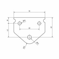 Achs-Stoßdämpferhalter Ø10/12mm passend...