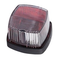 ASPÖCK Squarepoint Begrenzungsleuchte rot/weiß 62×62 mm