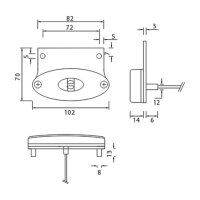 ASPÖCK Flatpoint II LED Seitenmarkierungsleuchte mit Halter 0,5m