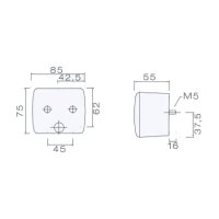 ASPÖCK Fogpoint Nebelschlussleuchte mit Kabel 85×75×55 mm