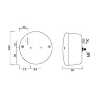 ASPÖCK Nebelschlussleuchte LED Ø140 mm 5-PIN...