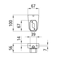 ASPÖCK Flexipoint I Begrenzungsleuchte weiß mit Gummihalter 100mm