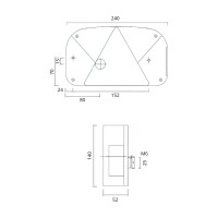 ASPÖCK Multipoint II Rückleuchte rechts 5-PIN 240×140 mm