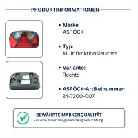 ASPÖCK Multipoint II Rückleuchte rechts 5-PIN 240×140 mm
