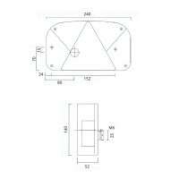 ASPÖCK Multipoint II Rückleuchte links 5-PIN mit Nebelschluss