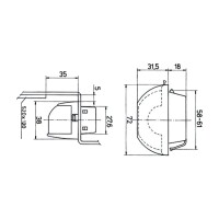 JOKON K 420 Kennzeichenleuchte 72x38 mm