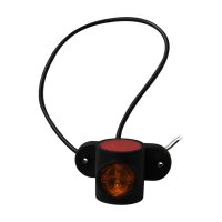 HORPOL LED Umrissleuchte dreifach rot/weiß/orange kurzer Ausleger