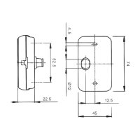 JOKON PLR 130 Begrenzungsleuchte weiß mit Rückstrahler