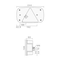 ASPÖCK Multipoint III Rückleuchte links 5-PIN mit Nebelschluss
