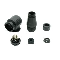 8-poliger Stecker für 13-polige Jaeger Steckdose Bajonett PVC