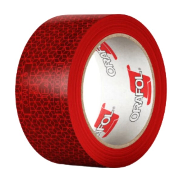 ORAFOL Reflexfolie rot für Planen ECE R104/R48 50mm Meterware