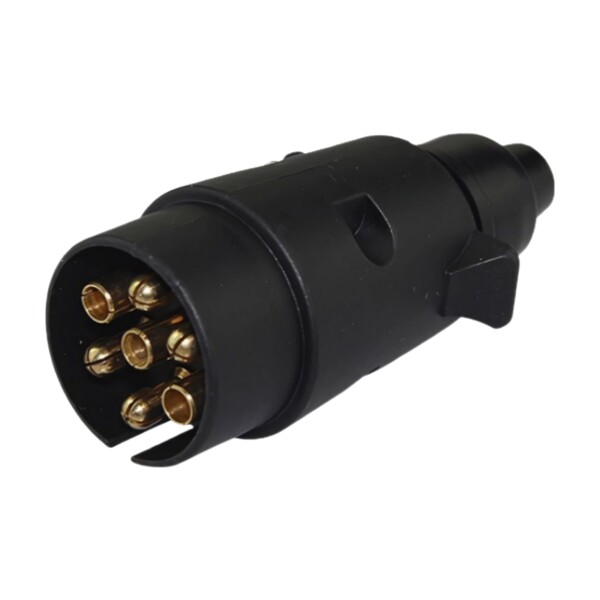 Stecker 7-polig Kunststoff mit Gummidichtung 12V E1320