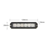 LED Stroboskoplampe 6x LED orange R10 R65 LW0032-ALR-1