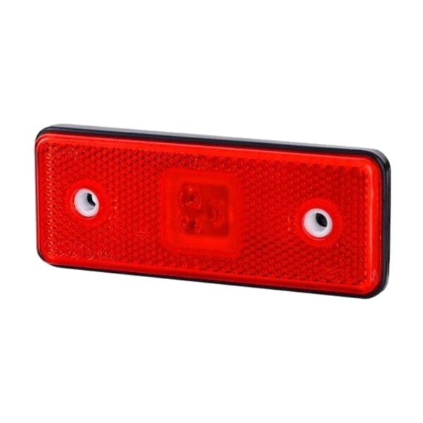 HORPOL LD 162/4 LED Positionsleuchte rechteckig rot mit Gummischeibe
