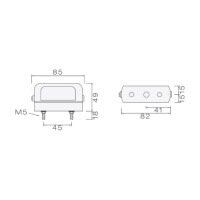 ASPÖCK Regpoint Small LED Kennzeichenleuchte DC-Kabel 36-1209-017