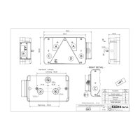 RADEX 5901 Rückleuchte rechts 220x140mm