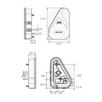 ASPÖCK Earpoint LED Rückleuchte rechts 5-PIN 3-funktional