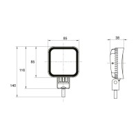 FABRILCAR 1200F LED Arbeitsleuchte 15W 1200lm 12/24V