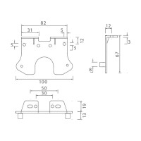 ASPÖCK 90° Winkelhalterung für LED Flatpoint II