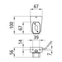 ASPÖCK Flexipoint I LED Positionsleuchte weiß mit Halter 1m 31-6569-037