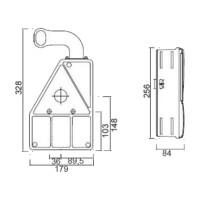 ASPÖCK Earpoint I Rückleuchte links 5-PIN 256x179mm