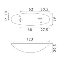 ASPÖCK Flexipoint II Positionsleuchte rot/weiß mit Gummigehäuse 21-4700-007