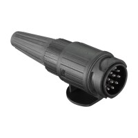 Stecker 13-polig mit Doppeldichtung 2x5,5mm Kunststoff