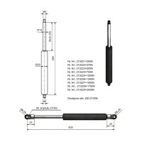 Gasfeder 14/28, 555 mm