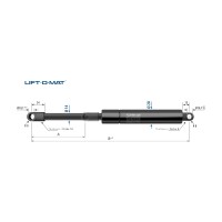 STABILUS Gasfeder Lift-O-Mat 14/28, 2100 N, 302 mm Hub