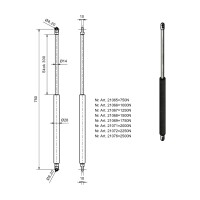 Gasfeder 14/28, 1250 N