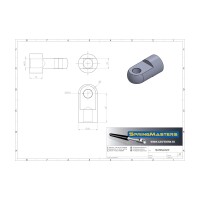 Auge mit Bund M10, Bohrung Ø 8,1 mm