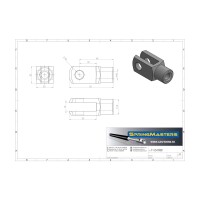Gabelkopf mit ES-Bolzen M10, Ø 10 mm