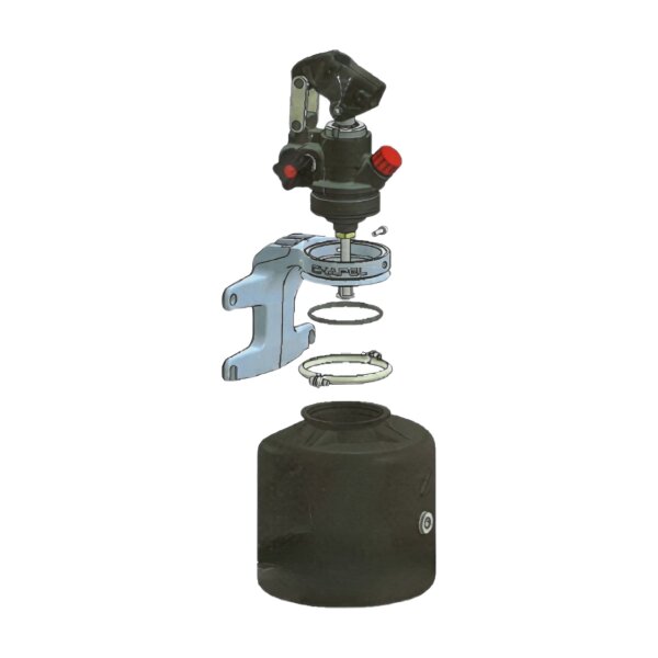 CHAPEL Montageadapter für Hydraulikpumpen auf Kunststofftanks, Set KITFPRP