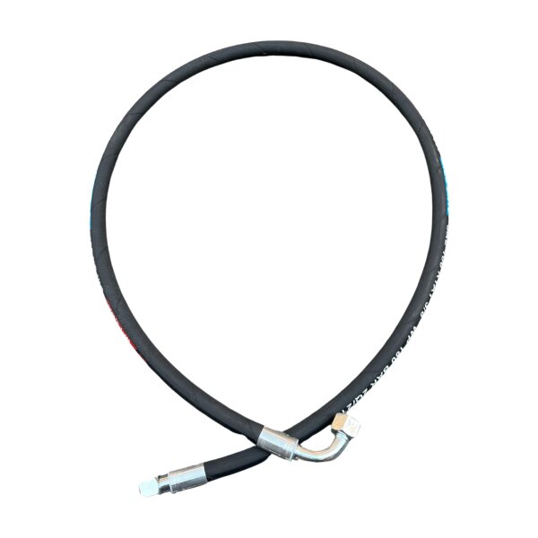 Hydraulikschlauch Ø 10 mm, 2x M18x1,5 Länge 1400 mm, ein Ende 90° Winkel