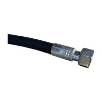 Hydraulikschlauch Ø 10 mm, 2x M18x1,5 Länge 1400 mm, ein Ende 90° Winkel