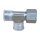 Hydraulik T-Stück 2x M18x1,5 Außengewinde, 1x M18x1,5 Überwurfmutter