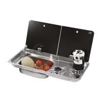 CAN FL1766, 2 Brenner mit Spüle & Glasdeckel
