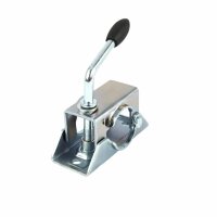 Stützrad Ø 48 mm mit Stahlfelge, Vollgummirad, Klemmschelle, Stützlast 150 kg