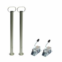 2er Set Rohrstütze Ø 48 x 700 mm, mit...
