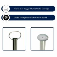 2er Set Rohrstütze Ø 48 x 700 mm, mit Klemmschellen, verzinkt