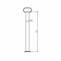 2er Set Rohrstütze Ø 48 x 700 mm, mit Klemmschellen, verzinkt