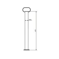 Anhänger Abstellset Komplettset – Stützrad, 2 Rohrstützen 700 mm, 3 Klemmschellen und 2 Radkeile