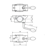 Anhänger Abstellset Komplettset – Stützrad, 2 Rohrstützen 700 mm, 3 Klemmschellen und 2 Radkeile