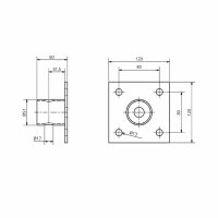 2er Set Anhängerstütze 120 x 120 x 60 mm, mit Halterungen und Handkurbel