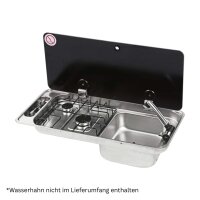 CAN FL1400, 2 Flammen mit Spüle & Glasdeckel